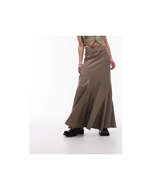 TOPSHOP Black Tiered Disjointed Midi Skirt