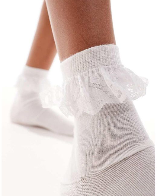 Dr. Martens White Frill Socks