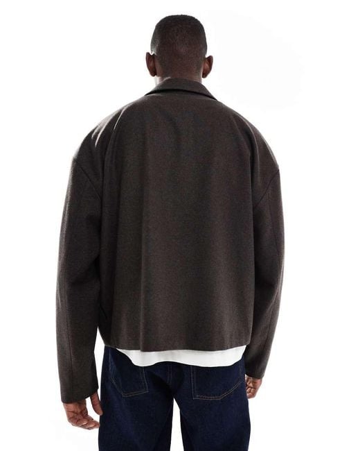 ASOS Black Wool Look Coat for men