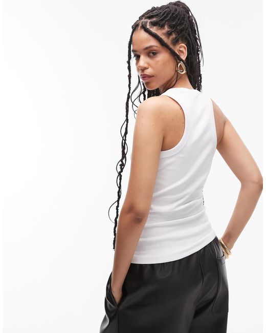 ASOS White – geripptes tanktop