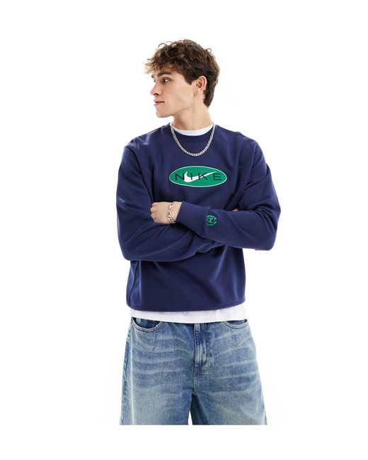 Sudadera con logo en el pecho Nike de hombre de color Blue