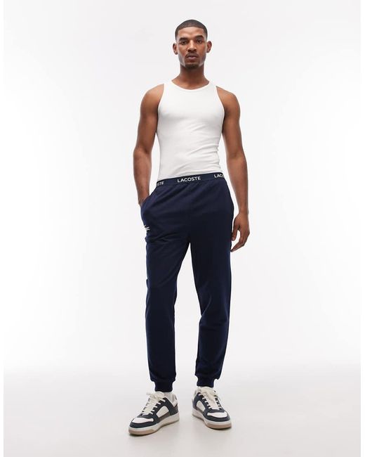 Lacoste Jogging-Pyjamabroek in het Blue voor heren