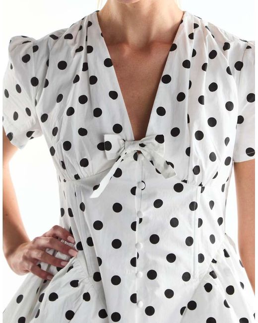 Collective The Label White Corset Mini Skater Dress