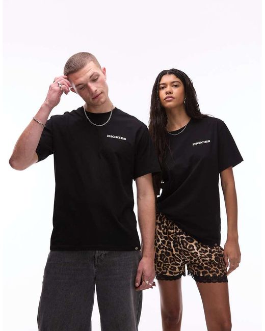 Dickies T-Shirt Met Landschapsprint Op De Achterkant in het Black