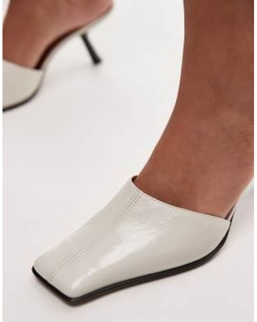 TOPSHOP White Premium Ida Strappy Heeled Real Leather Sandal