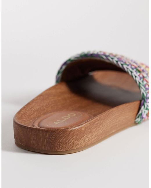ALDO Brown Rooted Flat Sandal