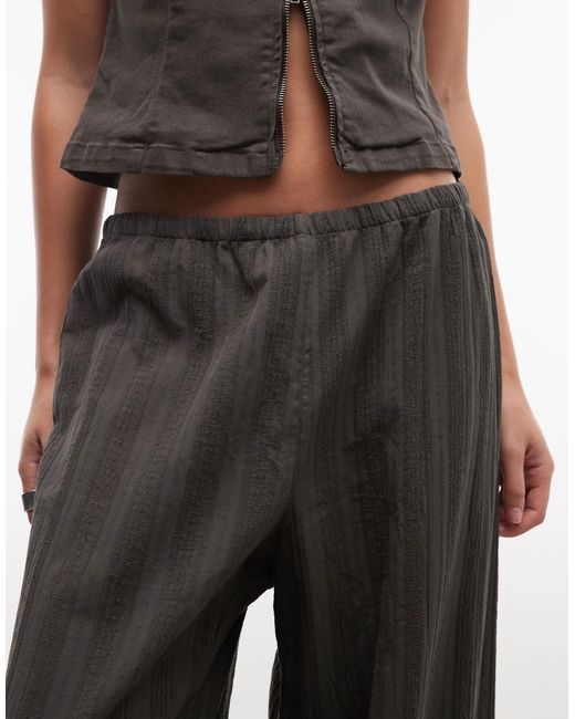 Weekday Gray Pull On Cotton Pants