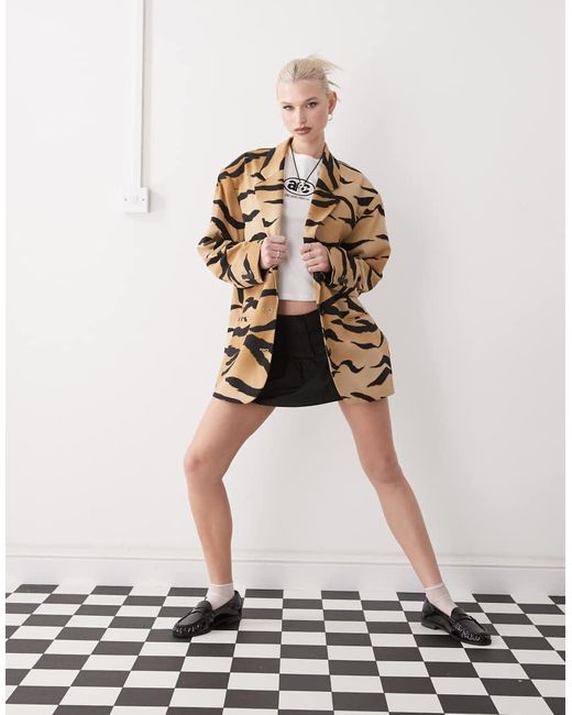 Monki Natural Oversized Blazer