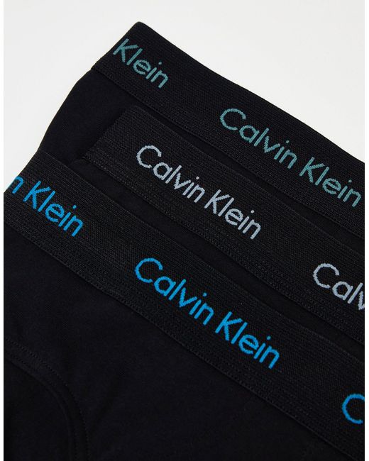 Calvin Klein Black Cotton Stretch Briefs 3 Pack for men