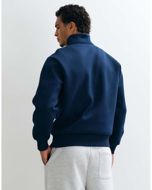 ASOS White Oversized Quarter Zip Sweatshirt for men