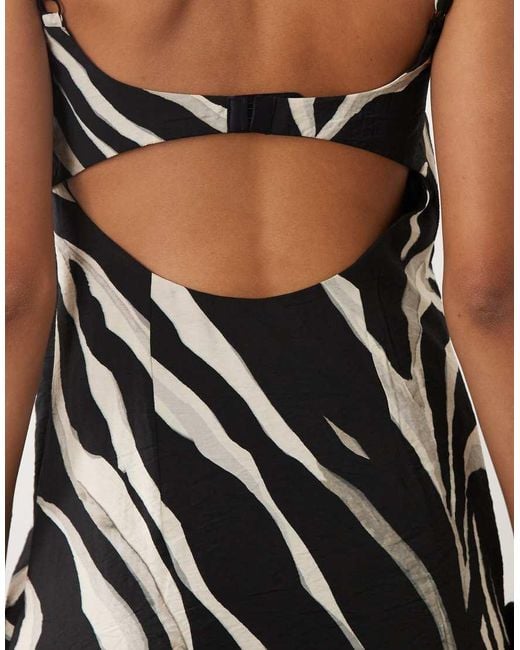 Mango Natural Scoop Neck Mini Dress