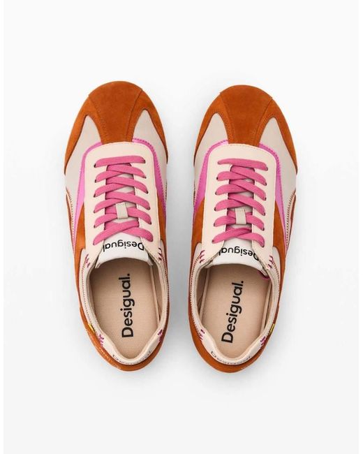 Desigual Pink Two-Tone Sneaker