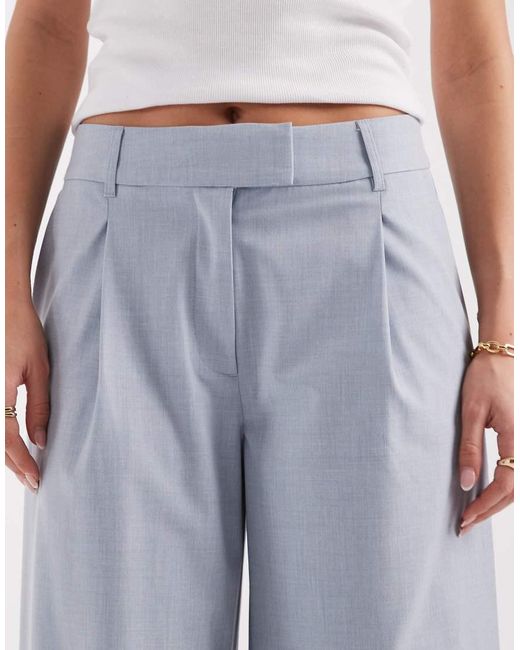 ASOS Blue Tailored Low Rise Relaxed Trouser