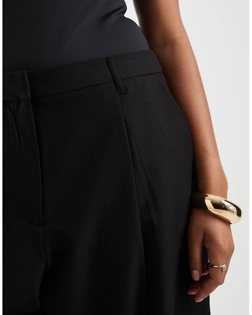 Pieces Plus Black Pieces Curve Barrel Leg Tailored Trousers Co-ord