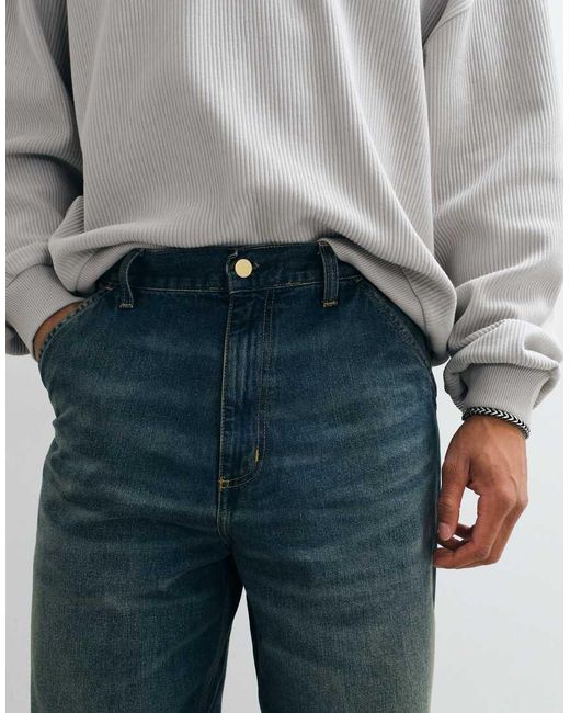 Carhartt Gray Simple Relaxed Straight Fit Jeans for men