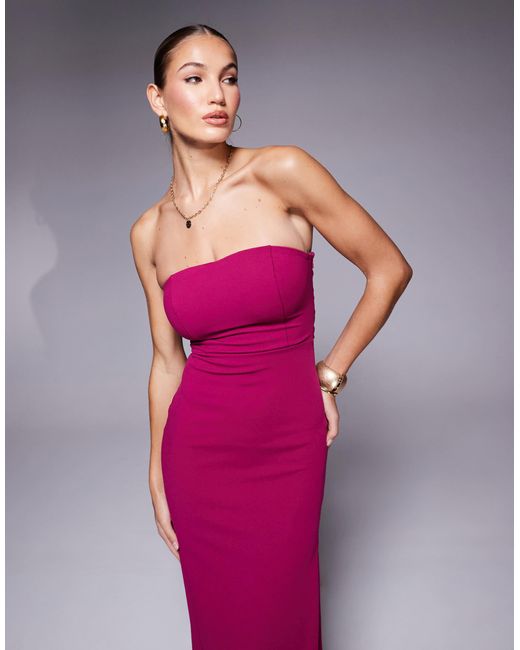 Lulus Purple Bandeau Maxi Dress