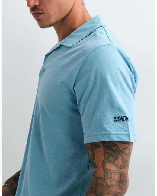 Regatta Blue Breathable Hadvo Polo Shirt for men