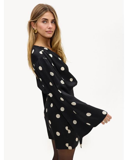 Loavies Black Graceful Gleam Dress With Dots