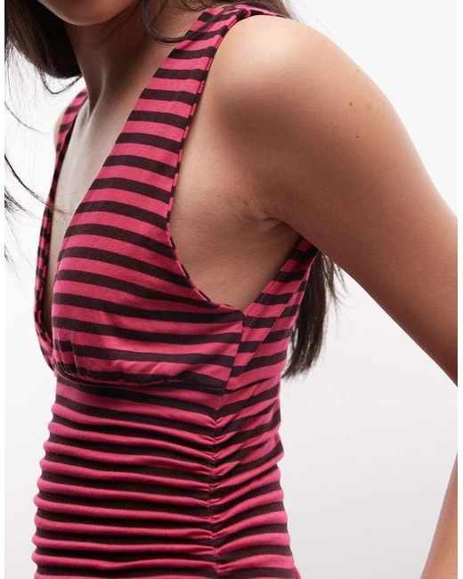 Collusion Red Plunge Halter Top
