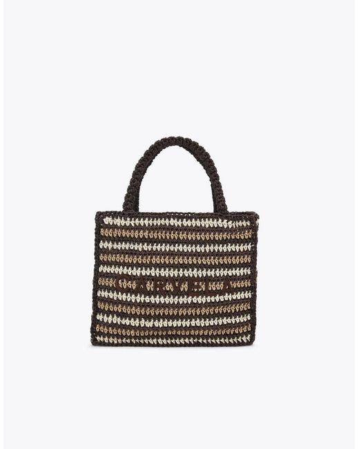 Carvela Kurt Geiger Blue Nola Crochet Tote