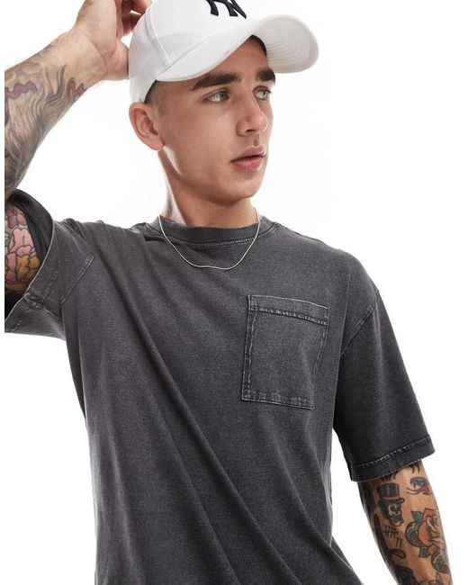Only & Sons Black Super Oversized T-shirt Co-ord for men