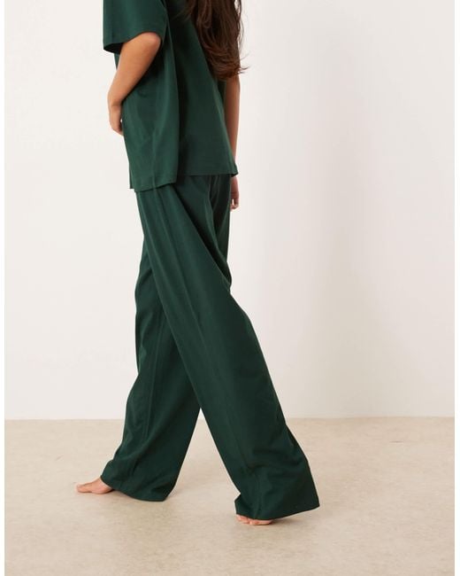 ASOS Green Mix & Match Cotton Pyjama Trouser