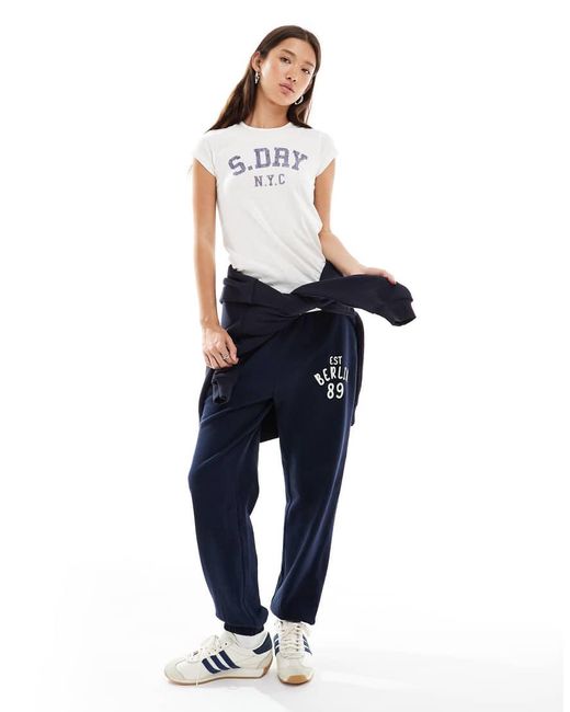 Superdry White Athletic Essential Slub T-Shirt