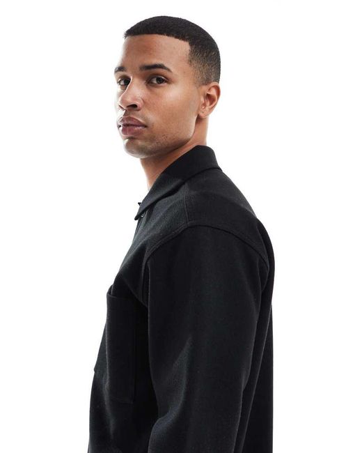 Jack & Jones Blue Brushed Overshirt for men