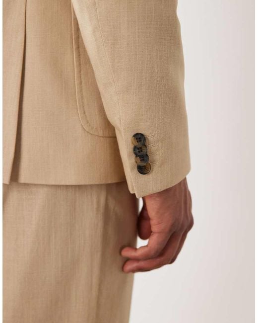 ASOS Natural Slim Fit Suit Blazer for men