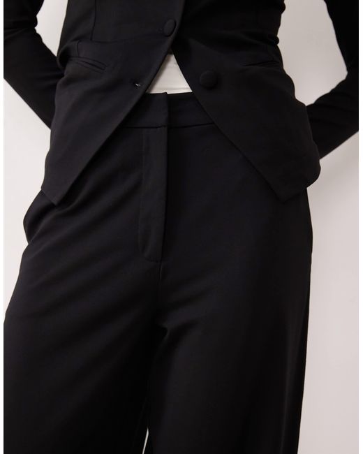 Aware Black Premium Structured Jersey Tailored Pants