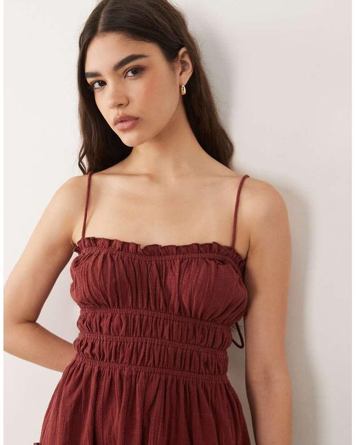 ASOS Faith Beach Shirred Mini Sundress
