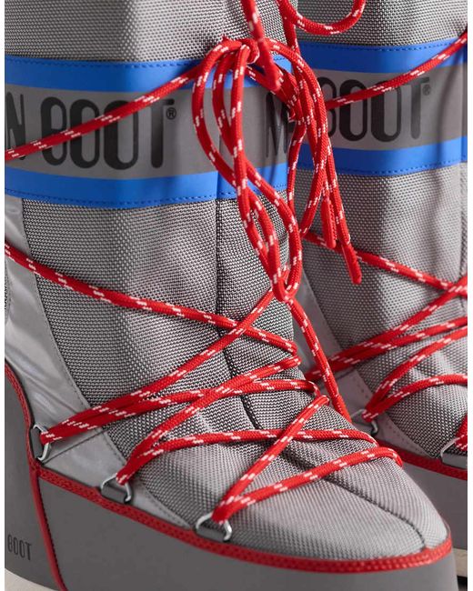 Moon Boot Gray Moonboot Icon High Space Racing Snowboot