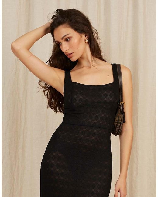 Going Somewhere Natural Stretch Lace Maxi Dress