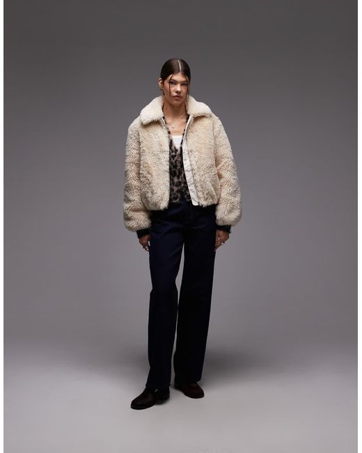 Levi's Natural Ellie Faux Fur Jacket