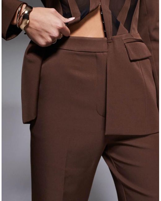 Pantaloni Dritti Marroni di ASOS in Brown