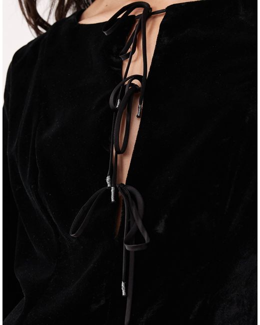 Linney - robe courte en velours Free People en coloris Black