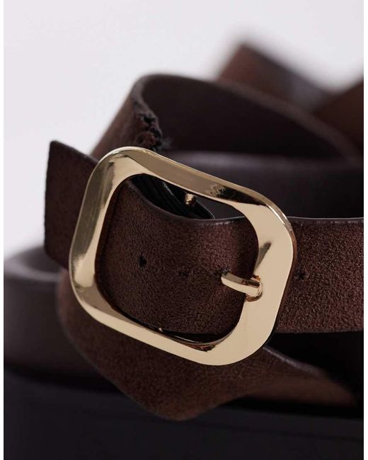 SEQWL Brown Strappy Flatform Sandals