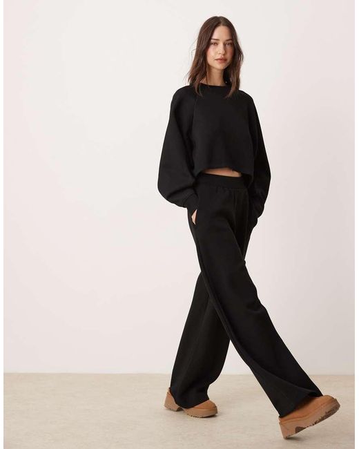 Miss Selfridge Black Wide Leg Joggers