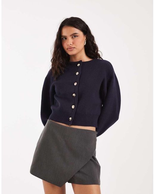 River Island Black Structured Sleeve Cardigan