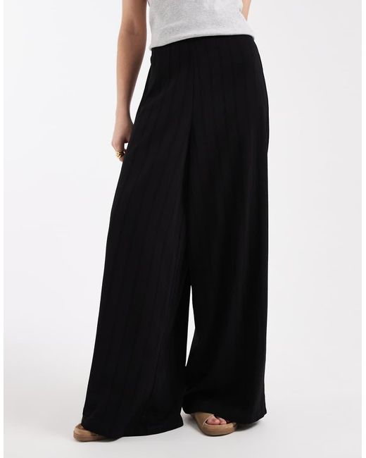 Wednesday's Girl Black Wide Leg Slouchy Trousers