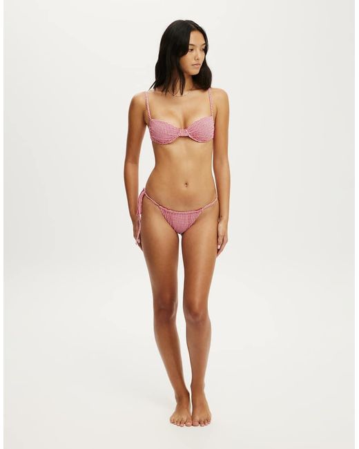 Cotton On Gathered Thin Strap Balconette Bikini Top