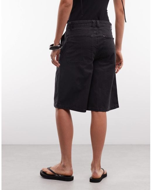 Weekday Black Carpenter Shorts