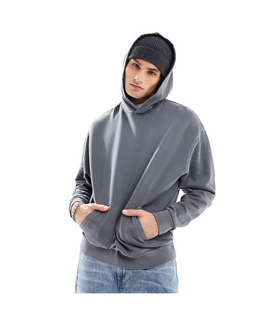 ASOS Gray Oversized Hoodie for men