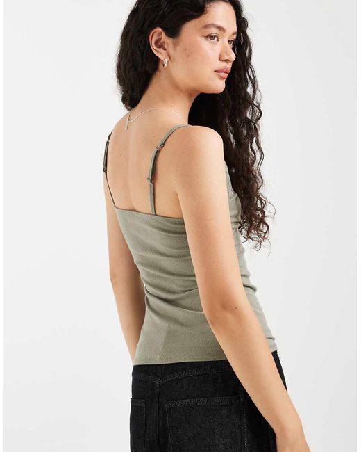 Hollister Green Lace Trim Cami