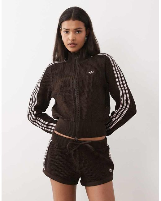 Adidas Originals Natural Knitted Crochet Shorts