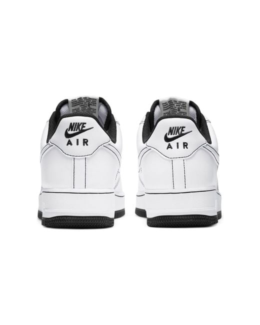 air force 1 white with black stitching