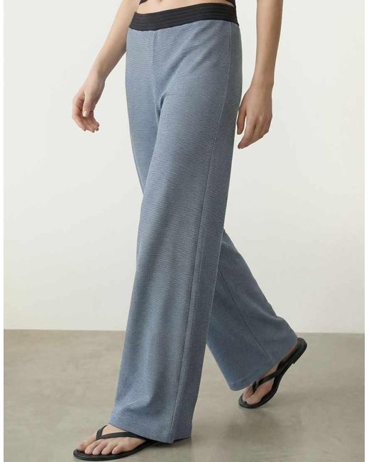 HYPEDROP Blue Wide-Leg Trousers
