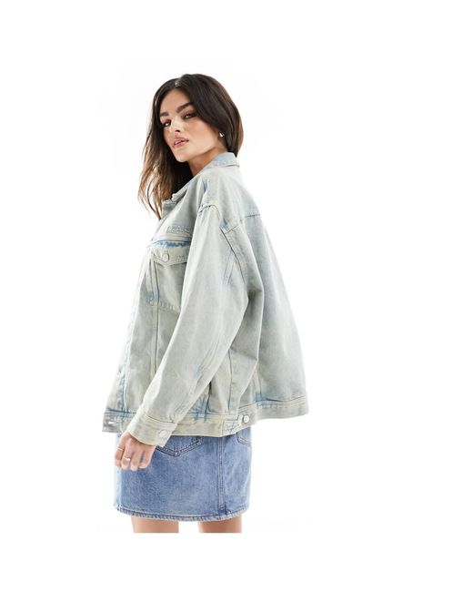 Daisy - giacca di jeans oversize lavaggio chiaro di Tommy Hilfiger in Blue