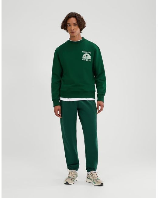 Ellesse Green Club Di Corsa Long Sleeve Graphic Sweatshirt for men