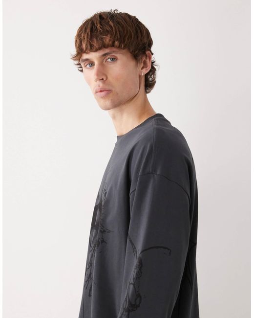 Weekday – great – kastiges t-shirt in Blue für Herren